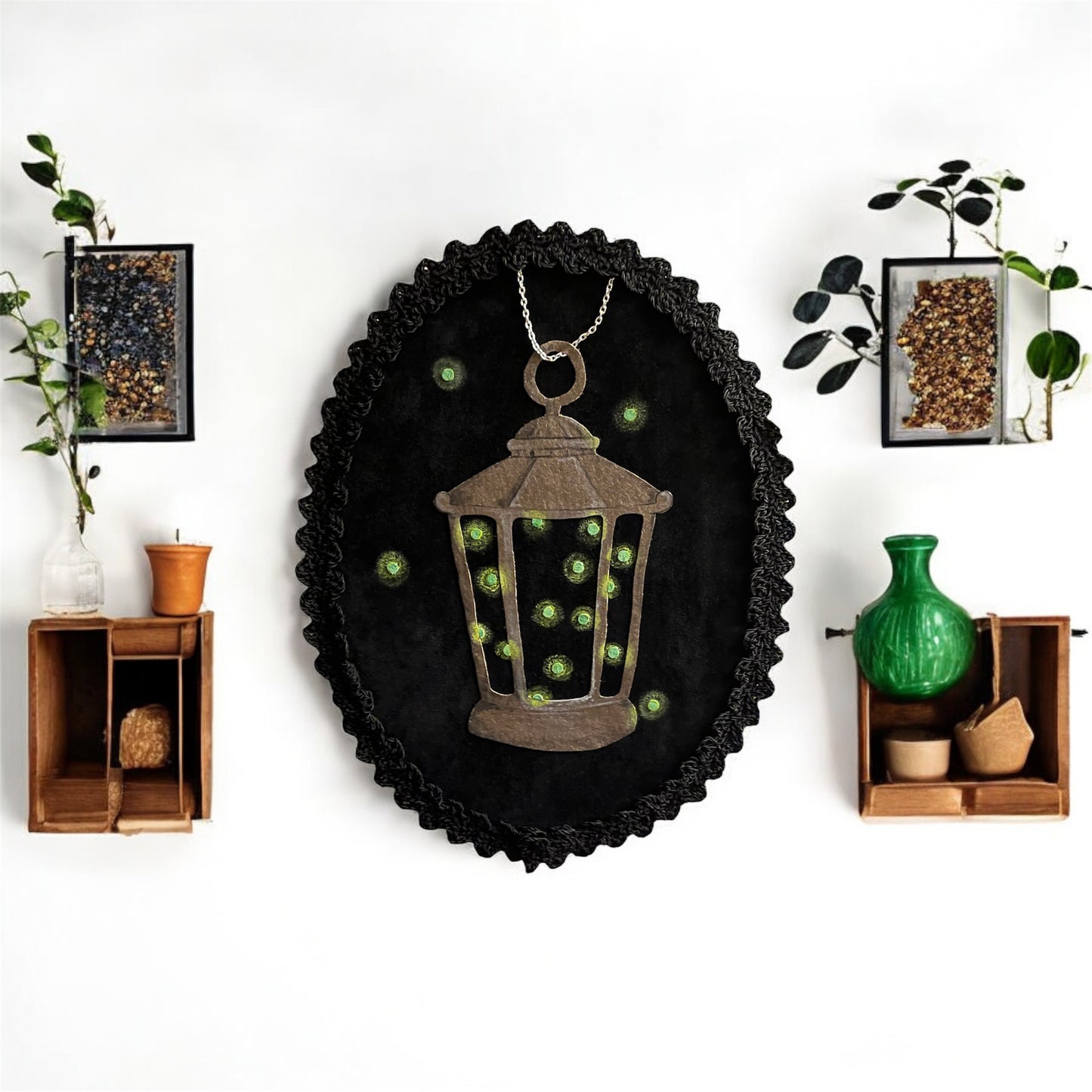 Fireflies in lantern wall art ~ Escaping Fireflies